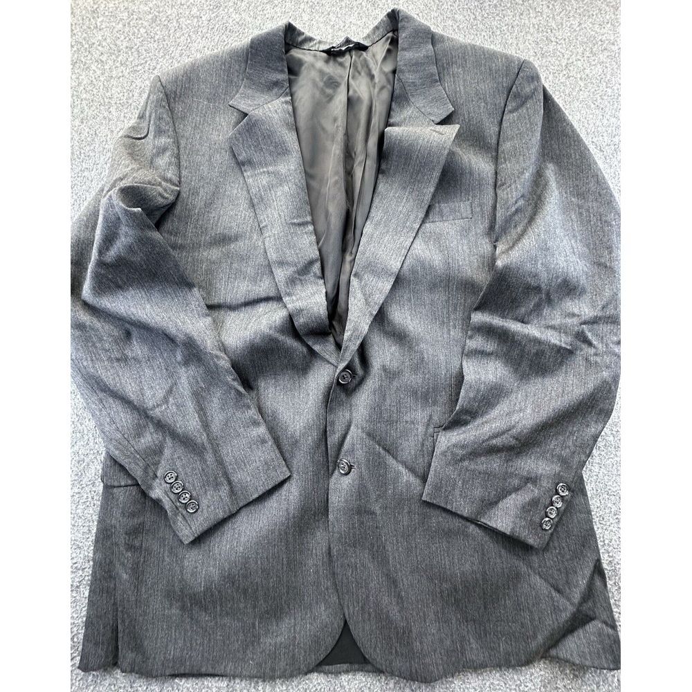 Burberrys Blazer Mens 46" Grey‎ Wool Pockets Suit Jacket Business Sport Coat